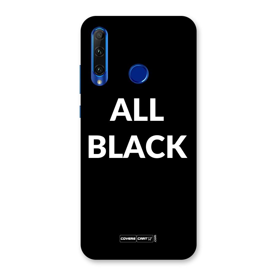 Raftaar All Black Back Case for Honor 20i