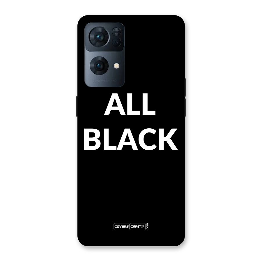 Raftaar All Black Back Case for Oppo Reno7 Pro 5G