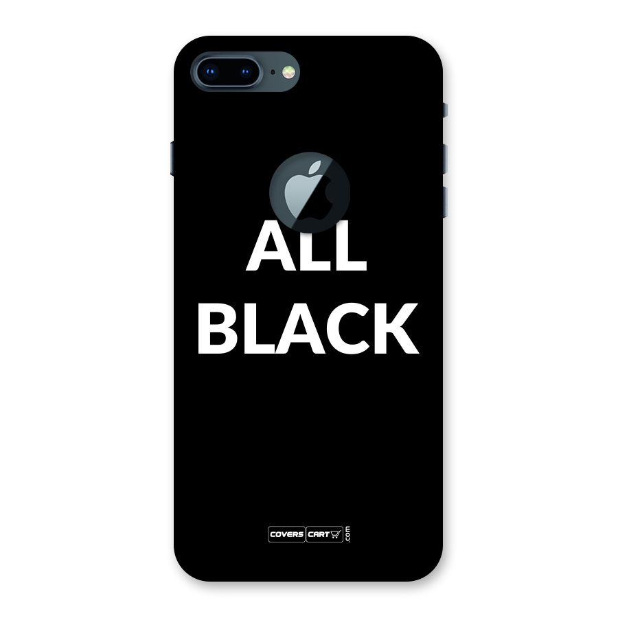 Raftaar All Black Back Case for iPhone 7 Plus Logo Cut