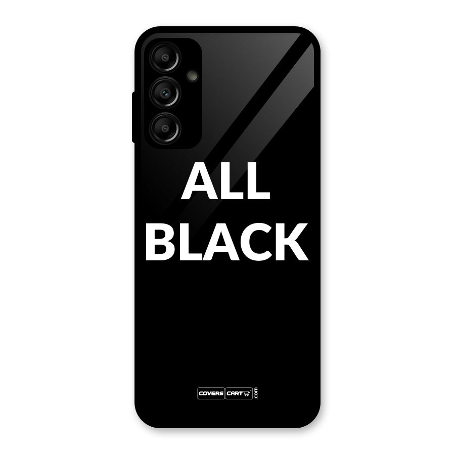 Raftaar All Black Glass Back Case for Galaxy A14 5G