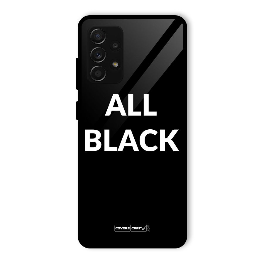 Raftaar All Black Glass Back Case for Galaxy A53 5G
