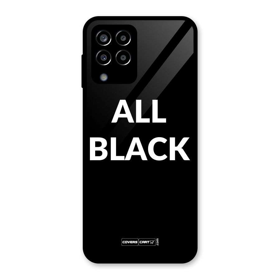 Raftaar All Black Glass Back Case for Galaxy M33