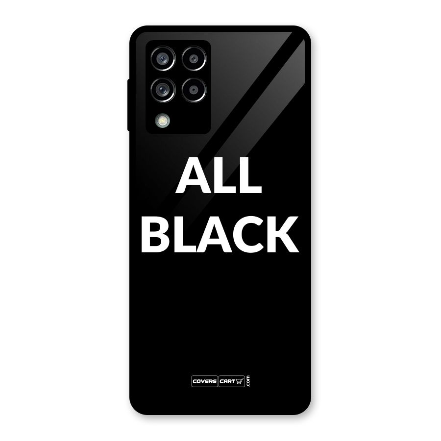 Raftaar All Black Glass Back Case for Galaxy M53 5G