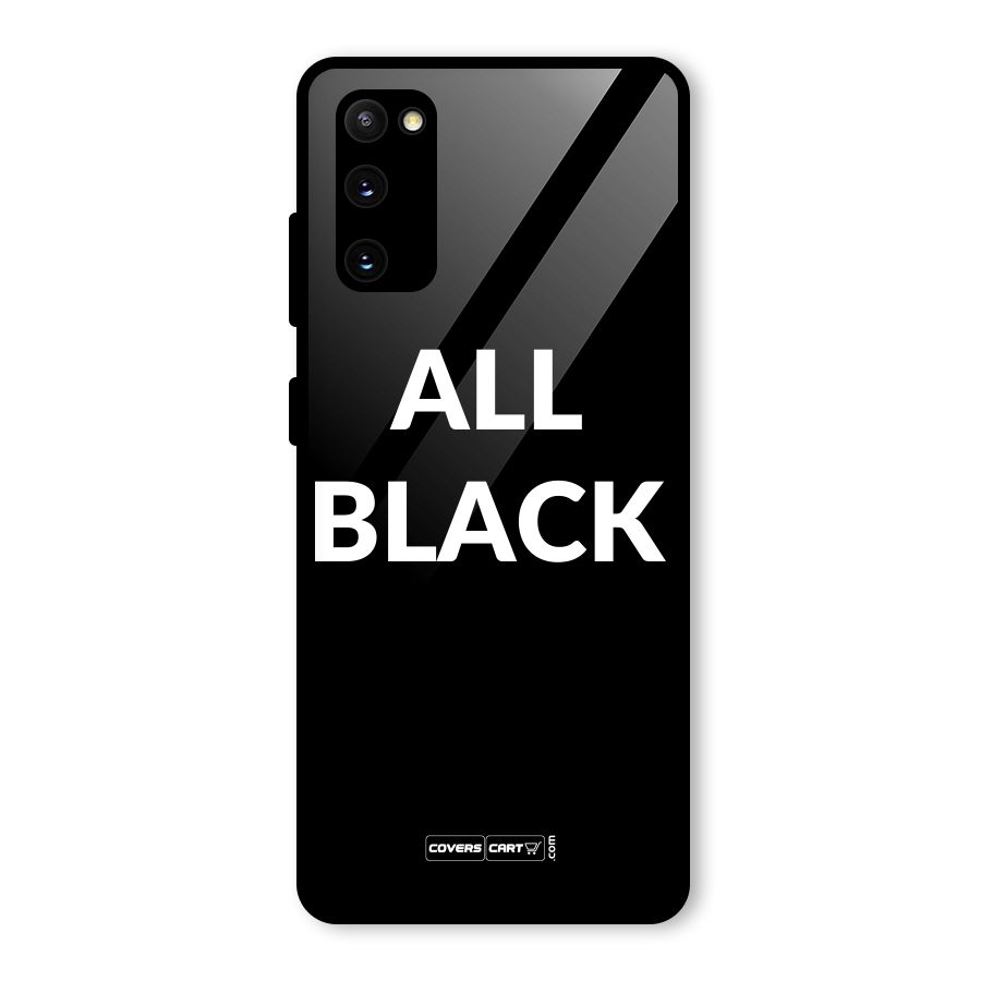 Raftaar All Black Glass Back Case for Galaxy S20 FE 5G