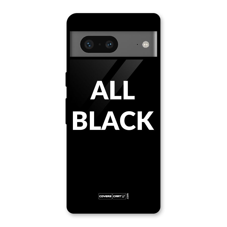Raftaar All Black Glass Back Case for Google Pixel 7