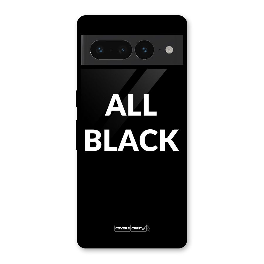 Raftaar All Black Glass Back Case for Google Pixel 7 Pro
