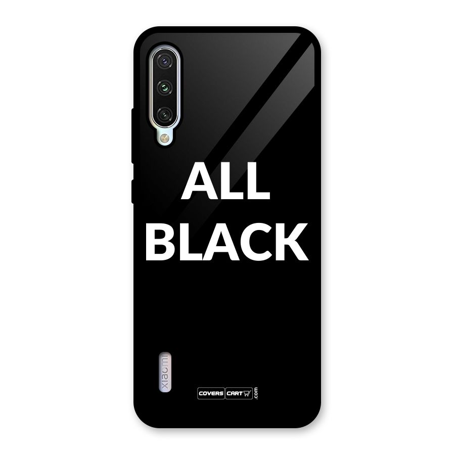 Raftaar All Black Glass Back Case for Mi A3