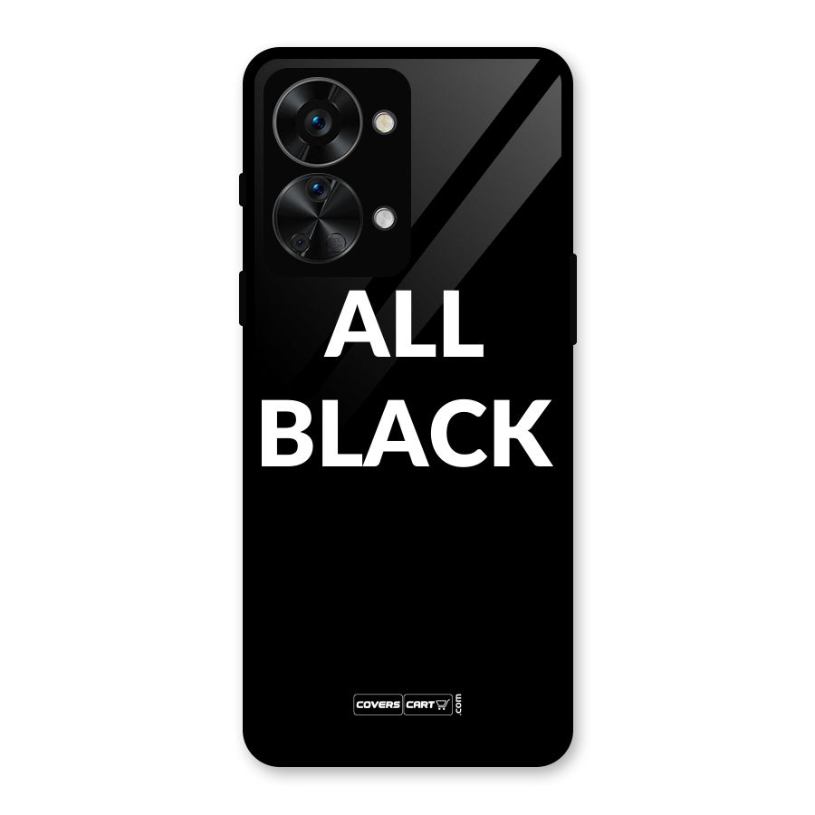 Raftaar All Black Glass Back Case for OnePlus Nord 2T