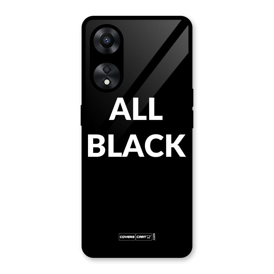 Raftaar All Black Glass Back Case for Oppo A78