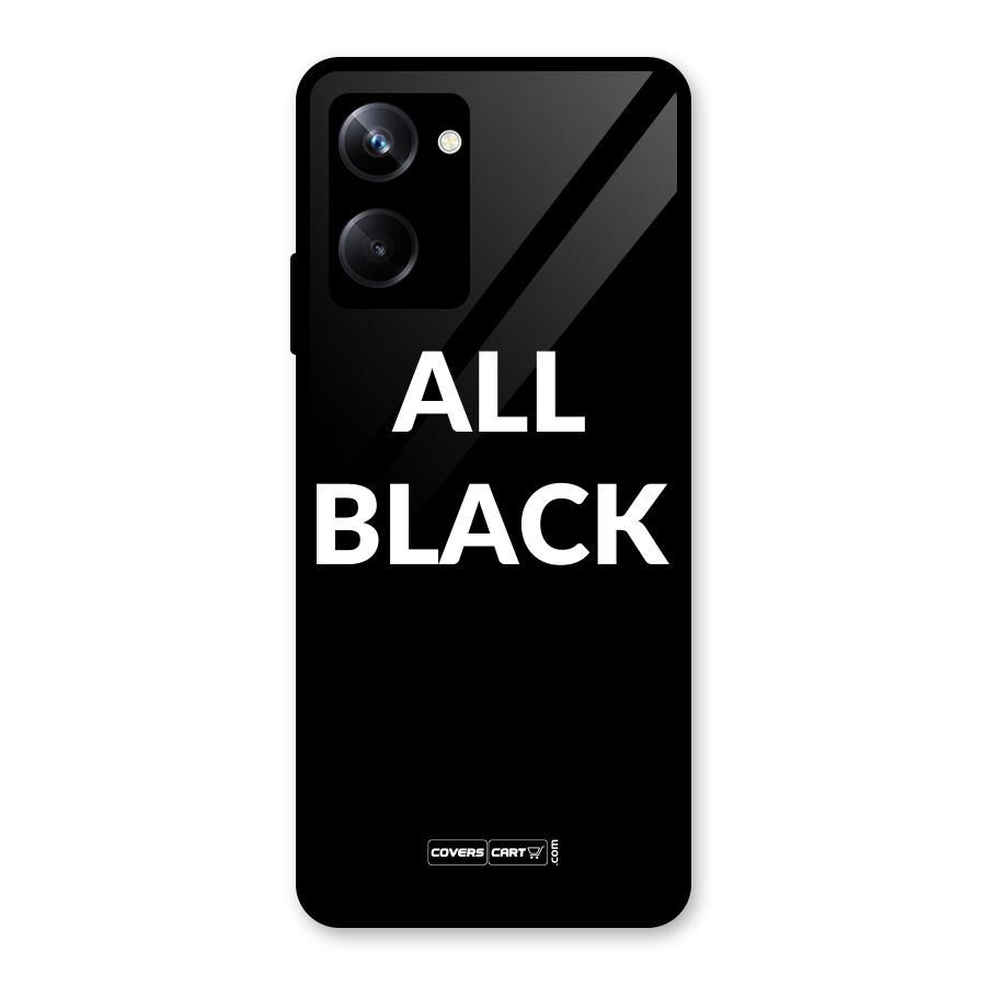 Raftaar All Black Glass Back Case for Realme 10 Pro