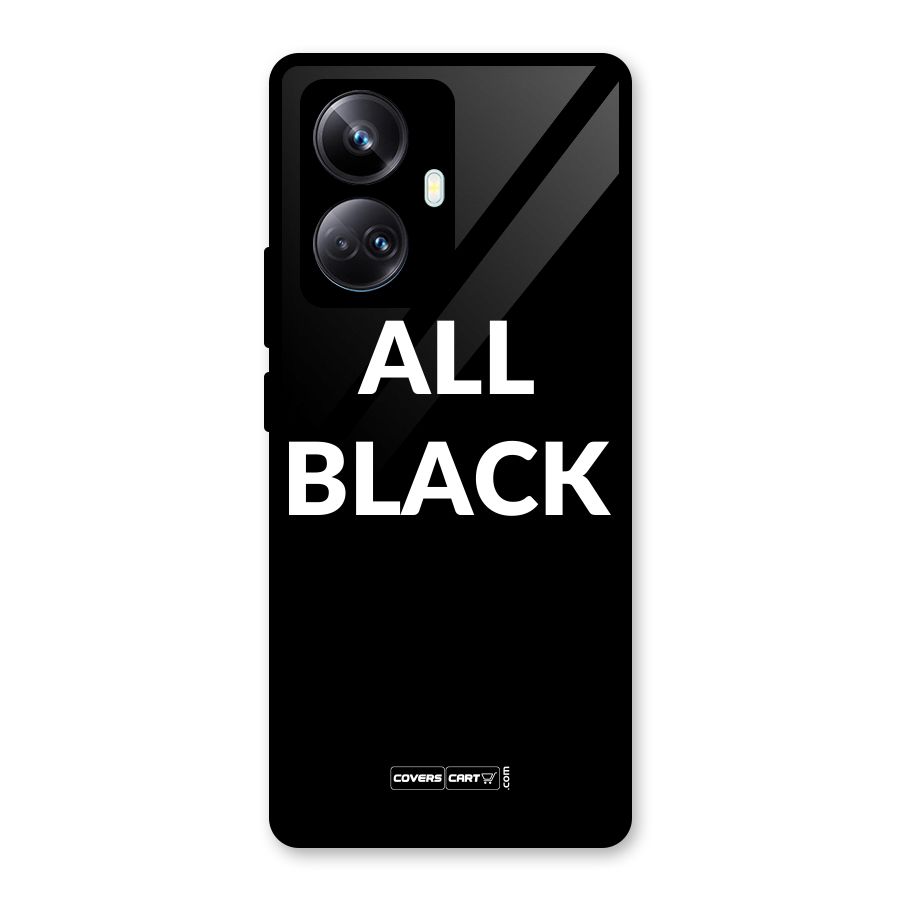 Raftaar All Black Glass Back Case for Realme 10 Pro Plus