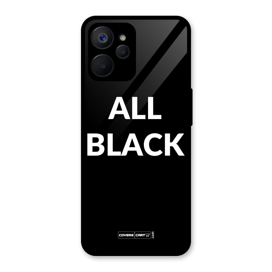 Raftaar All Black Glass Back Case for Realme 9i 5G