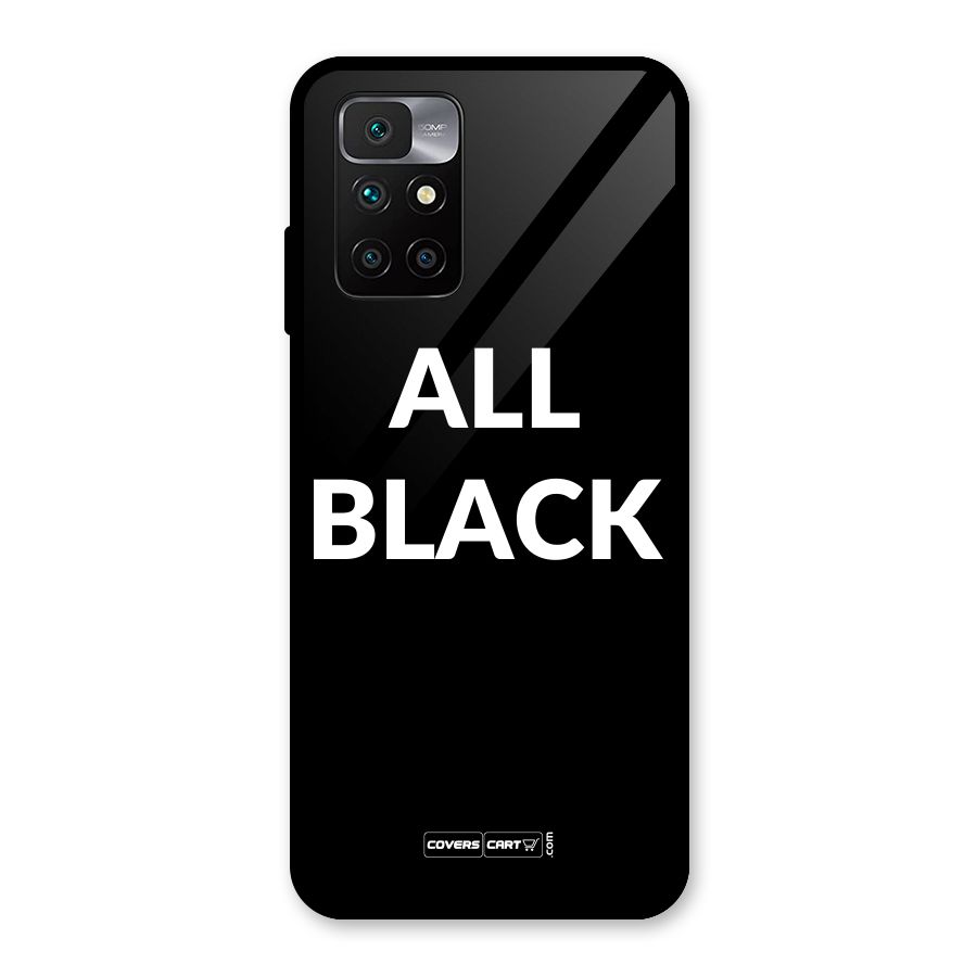 Raftaar All Black Glass Back Case for Redmi 10 Prime