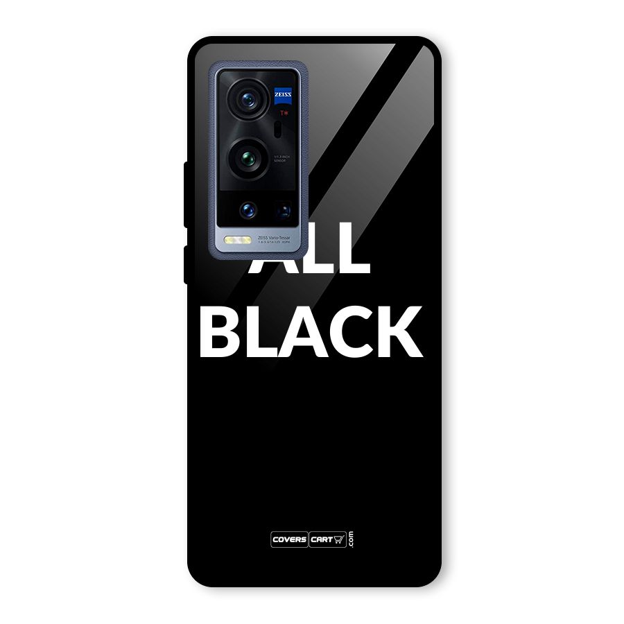 Raftaar All Black Glass Back Case for Vivo X60 Pro Plus