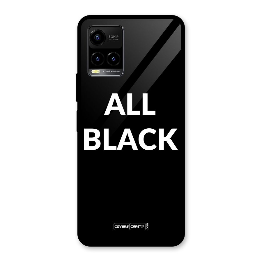 Raftaar All Black Glass Back Case for Vivo Y21T