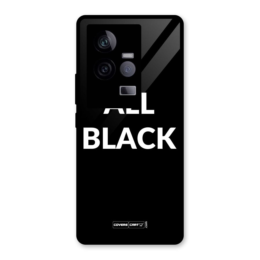 Raftaar All Black Glass Back Case for Vivo iQOO 11 5G