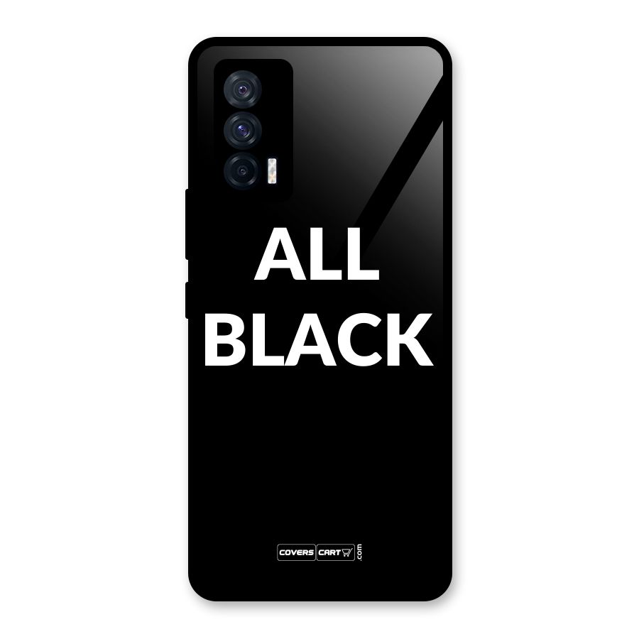 Raftaar All Black Glass Back Case for Vivo iQOO 7 5G
