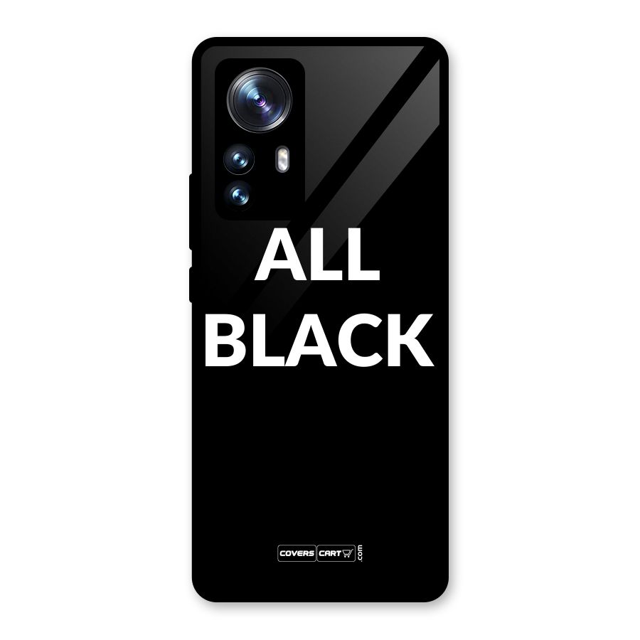 Raftaar All Black Glass Back Case for Xiaomi 12 Pro