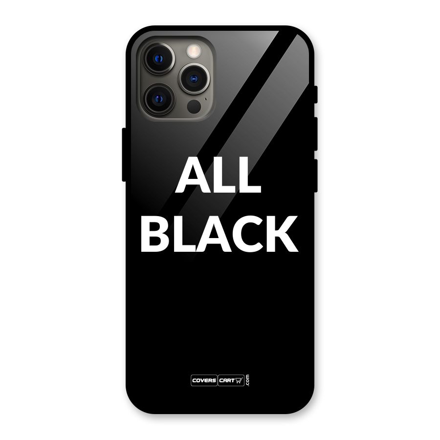 Raftaar All Black Glass Back Case for iPhone 12 Pro Max