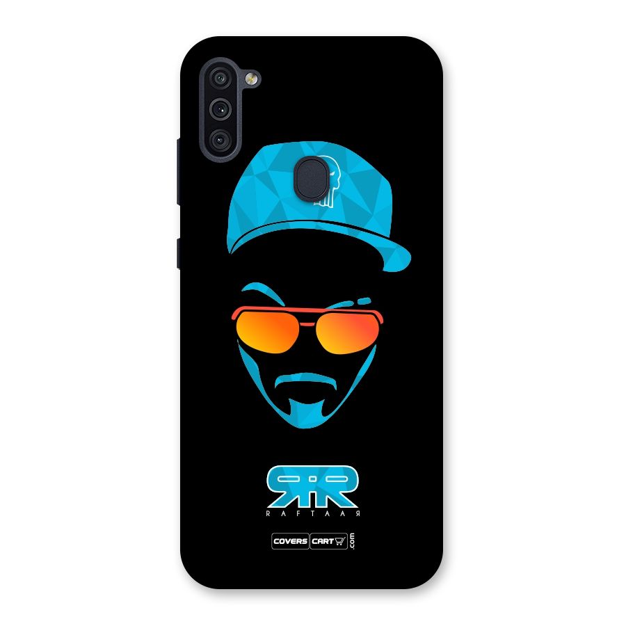 Raftaar Black and Blue Back Case for Galaxy M11