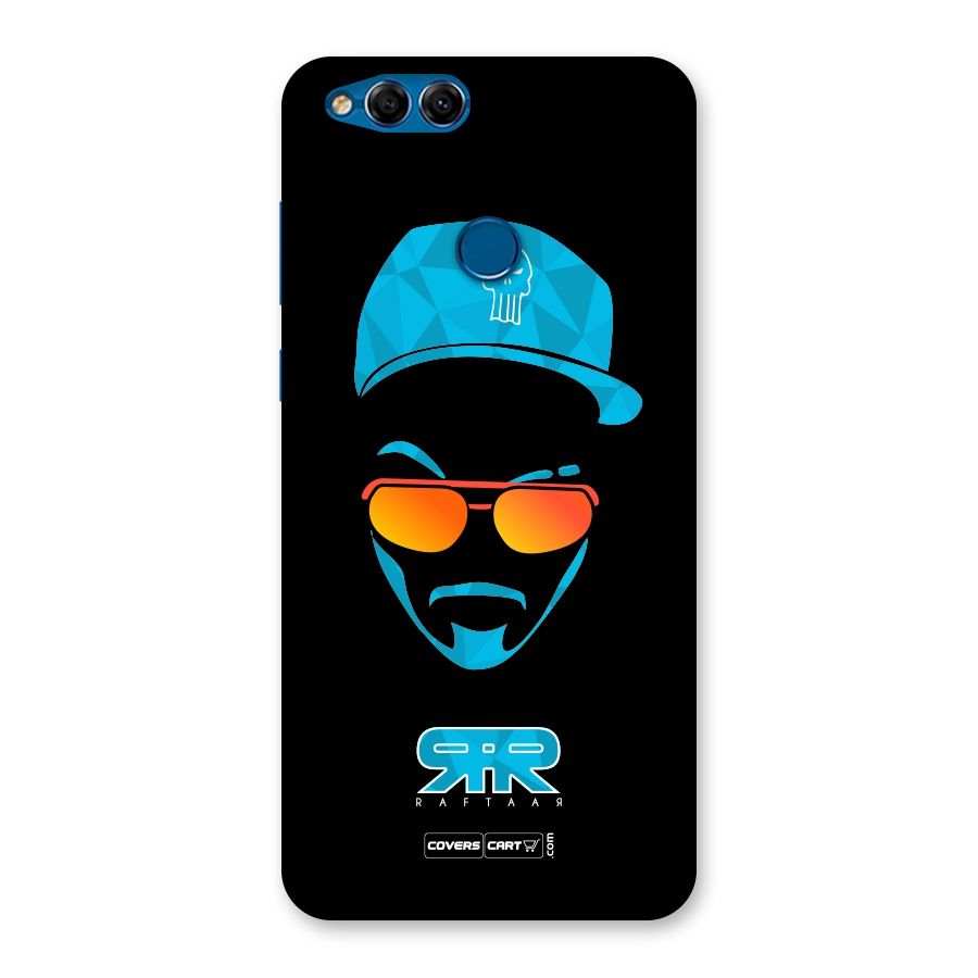 Raftaar Black and Blue Back Case for Honor 7X