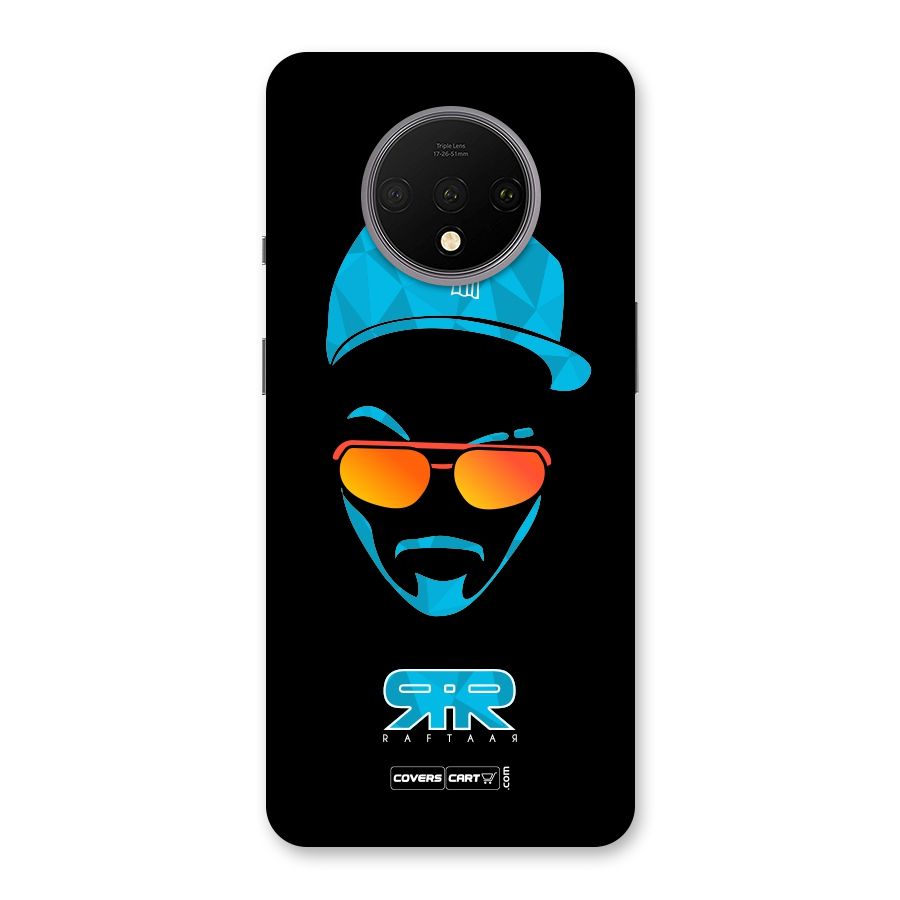 Raftaar Black and Blue Back Case for OnePlus 7T