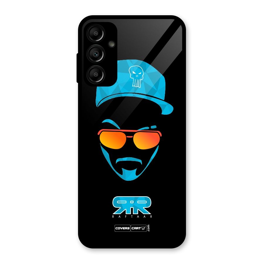 Raftaar Black and Blue Glass Back Case for Galaxy A14 5G