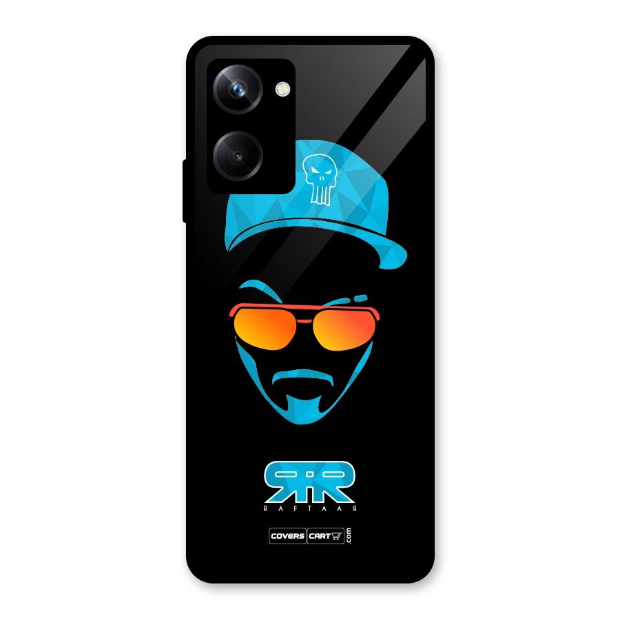 Raftaar Black and Blue Glass Back Case for Realme 10 Pro