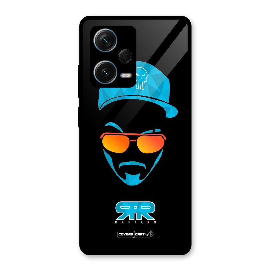Raftaar Black and Blue Glass Back Case for Redmi Note 12 Pro Plus 5G