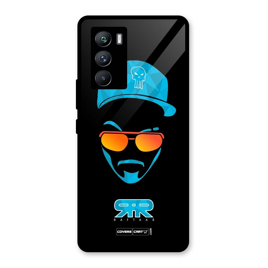 Raftaar Black and Blue Glass Back Case for Vivo iQOO 9 SE