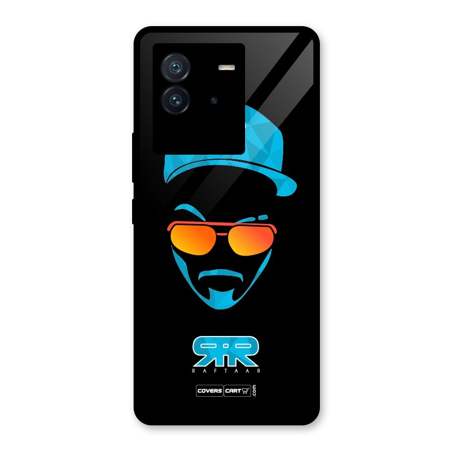 Raftaar Black and Blue Glass Back Case for Vivo iQOO Neo 6 5G