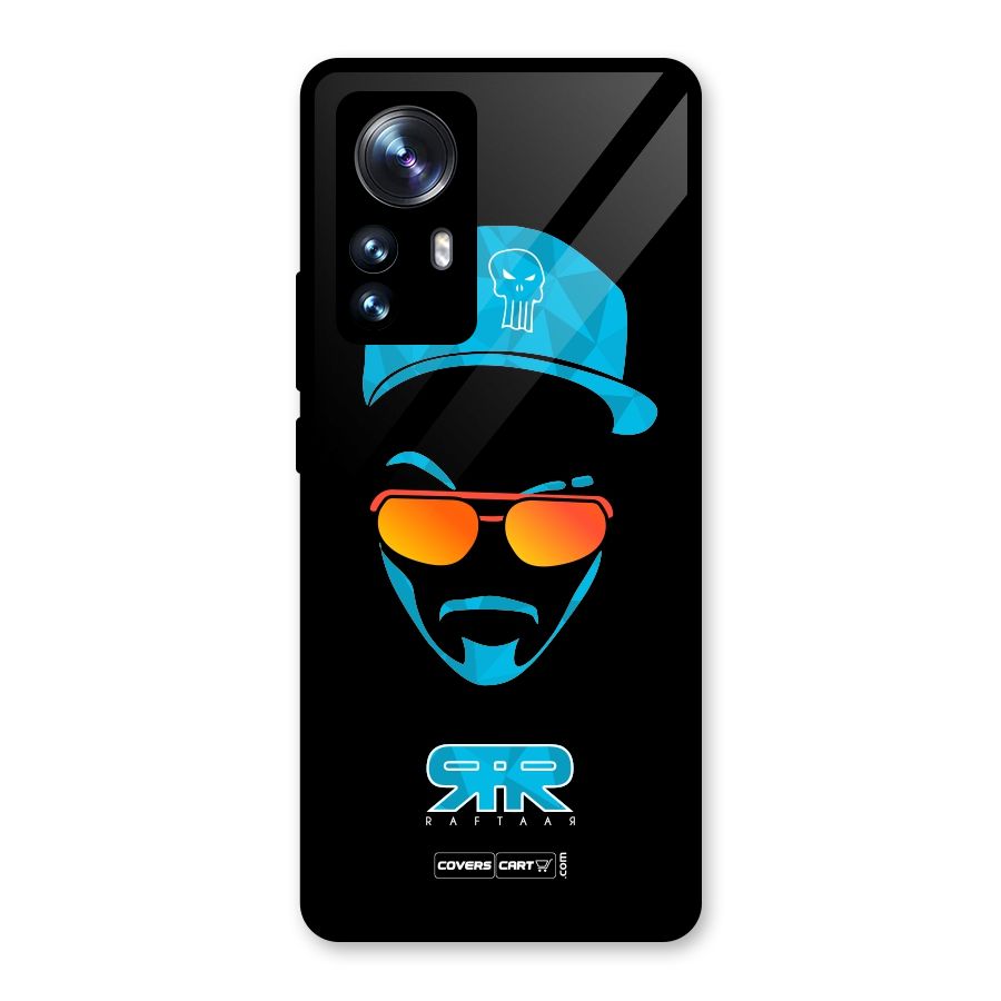 Raftaar Black and Blue Glass Back Case for Xiaomi 12 Pro