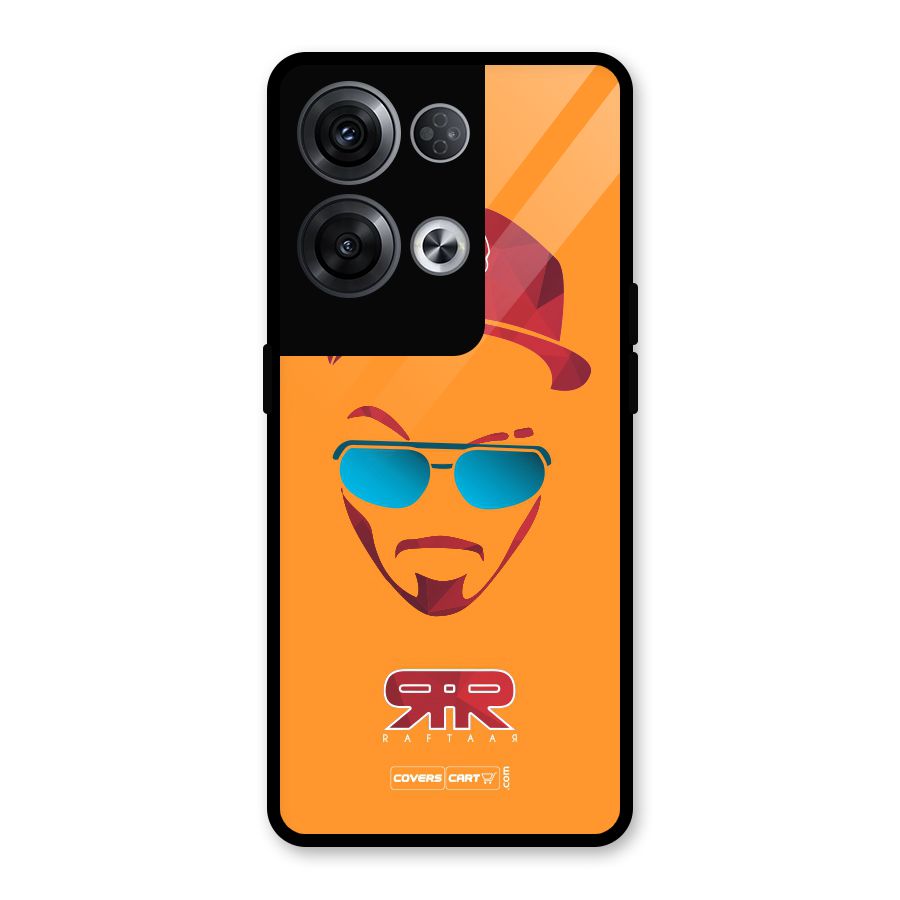 Raftaar Orange Glass Back Case for Oppo Reno8 Pro 5G