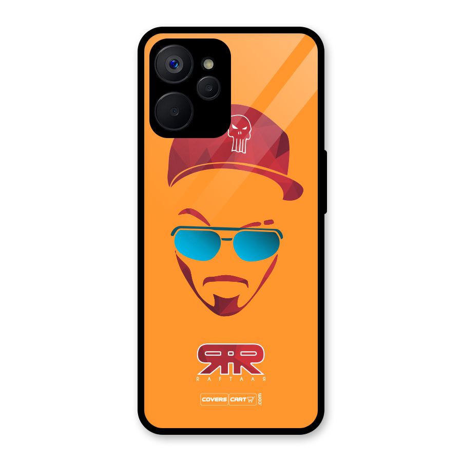 Raftaar Orange Glass Back Case for Realme 9i 5G