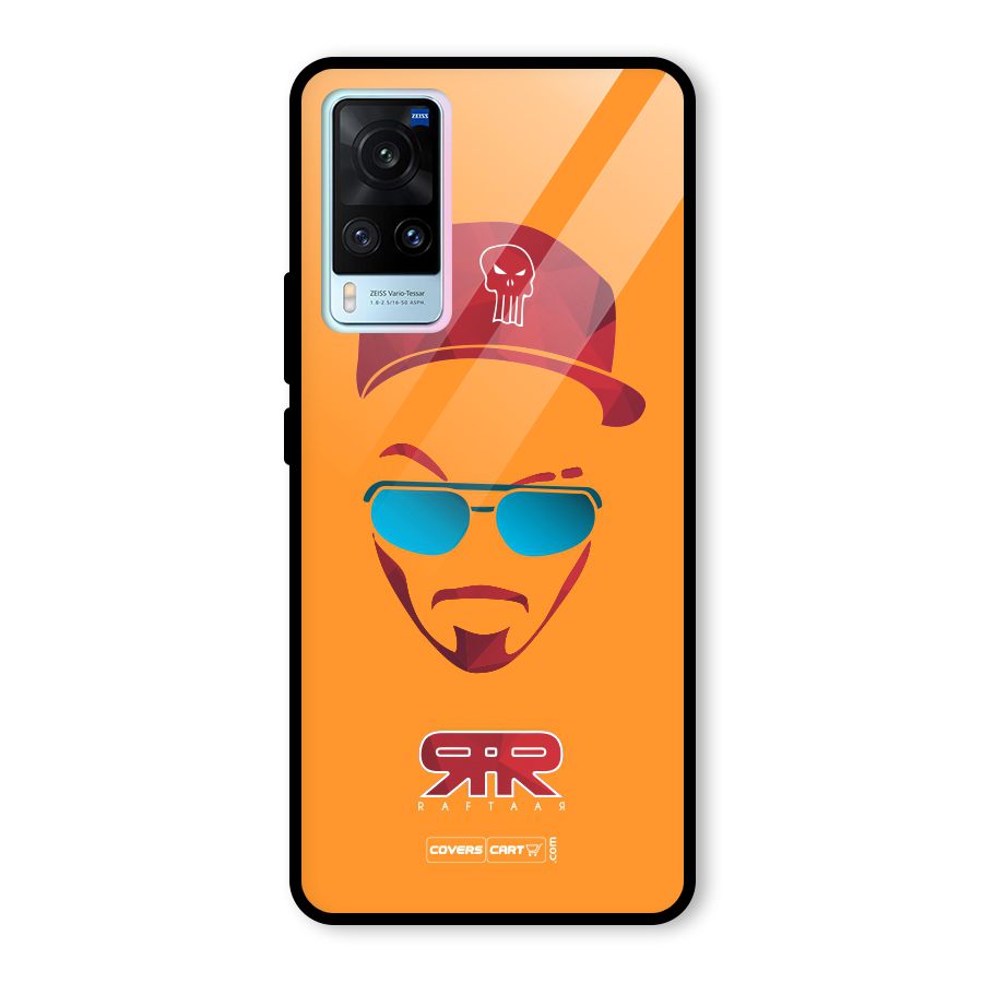 Raftaar Orange Glass Back Case for Vivo X60