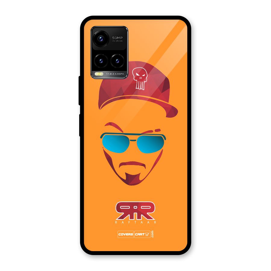Raftaar Orange Glass Back Case for Vivo Y21T