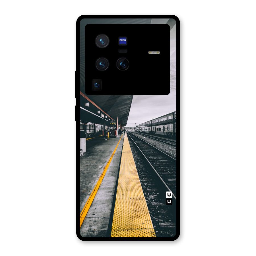 Railway Track Glass Back Case for Vivo X80 Pro