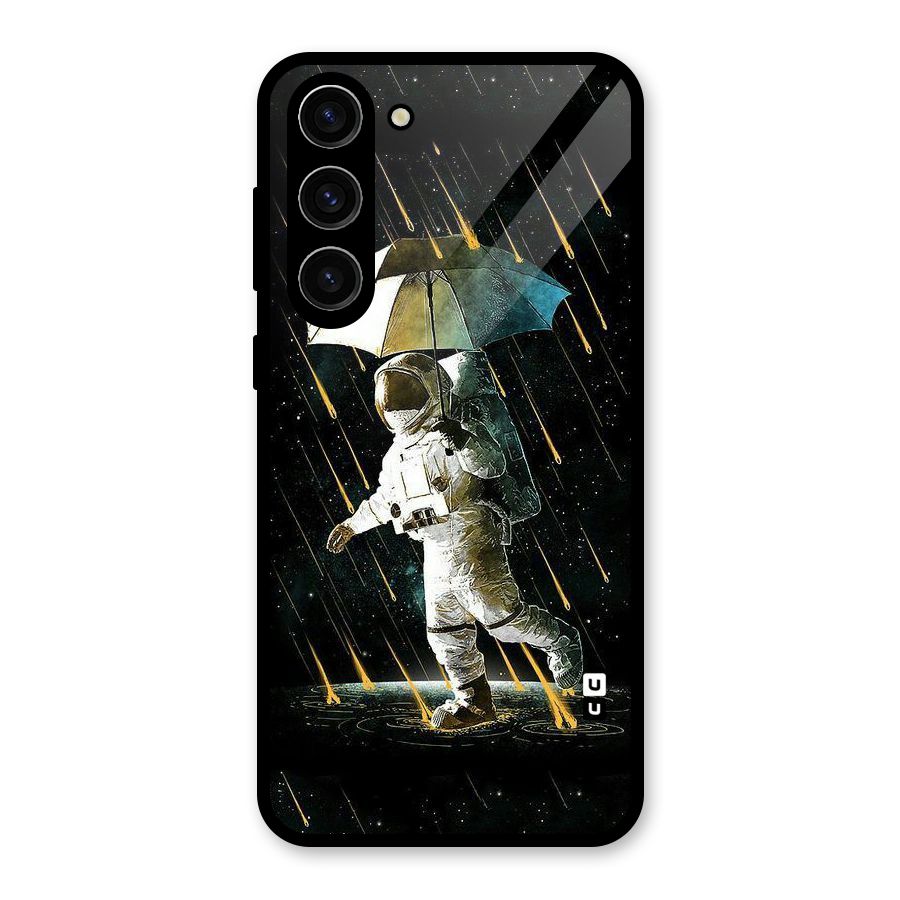 Rain Spaceman Glass Back Case for Galaxy S23 Plus