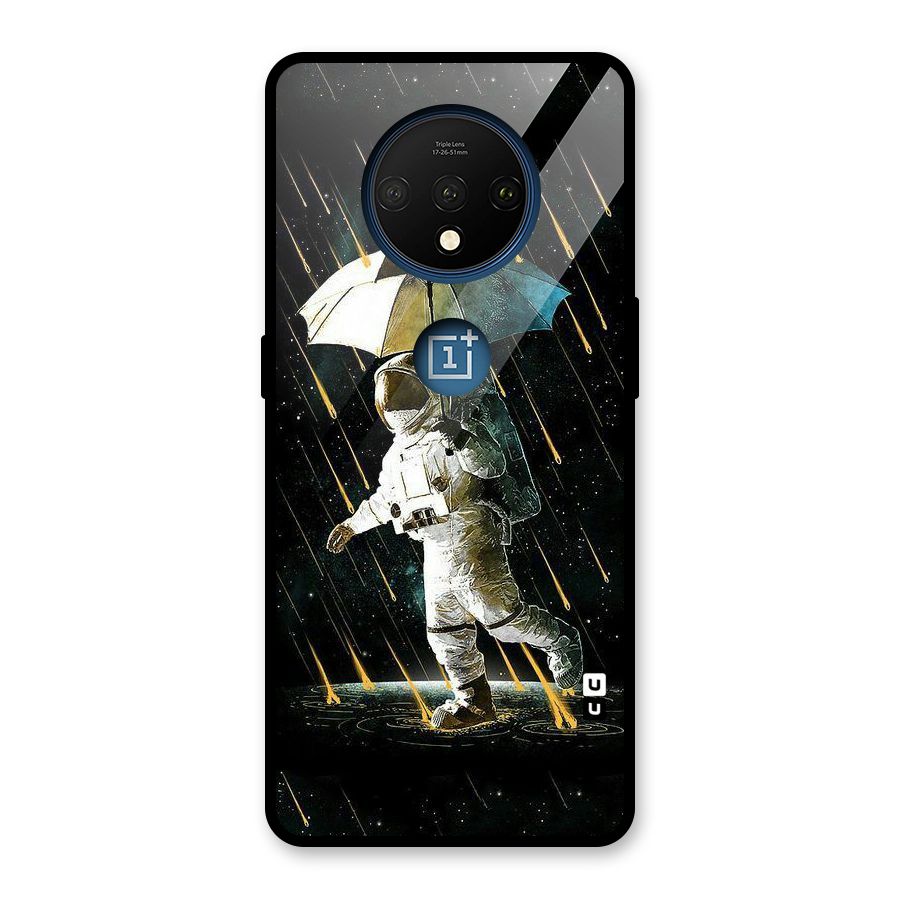 Rain Spaceman Glass Back Case for OnePlus 7T