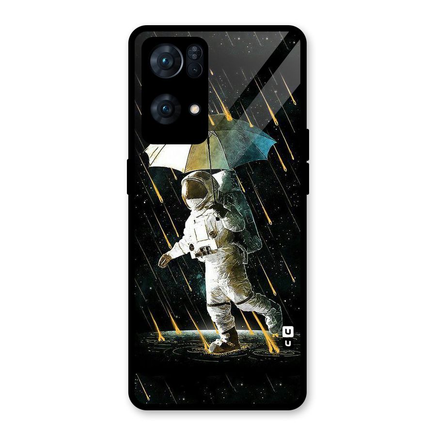 Rain Spaceman Glass Back Case for Oppo Reno7 Pro 5G
