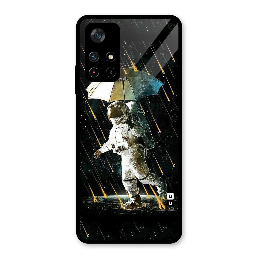 Rain Spaceman Glass Back Case for Poco M4 Pro 5G