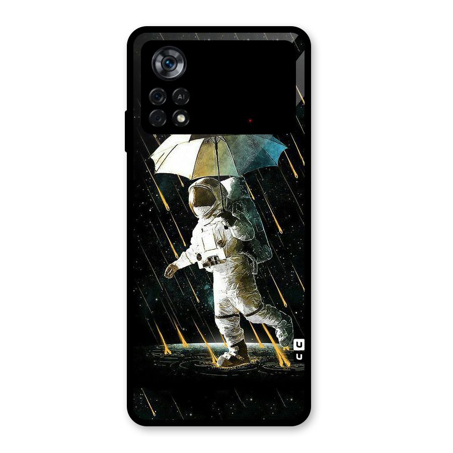 Rain Spaceman Glass Back Case for Poco X4 Pro 5G