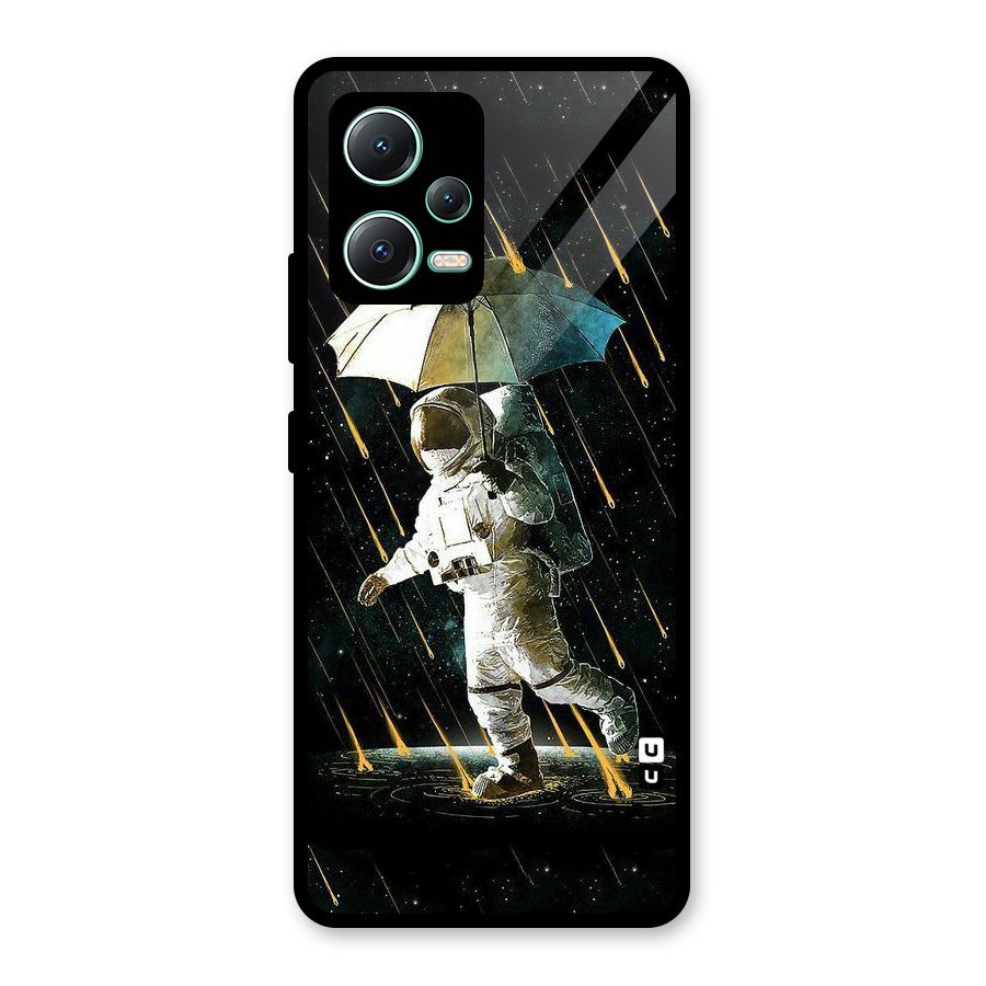 Rain Spaceman Glass Back Case for Redmi Note 12 5G