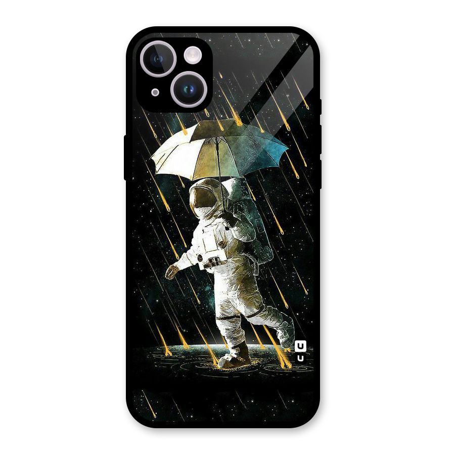 Rain Spaceman Glass Back Case for iPhone 14 Plus