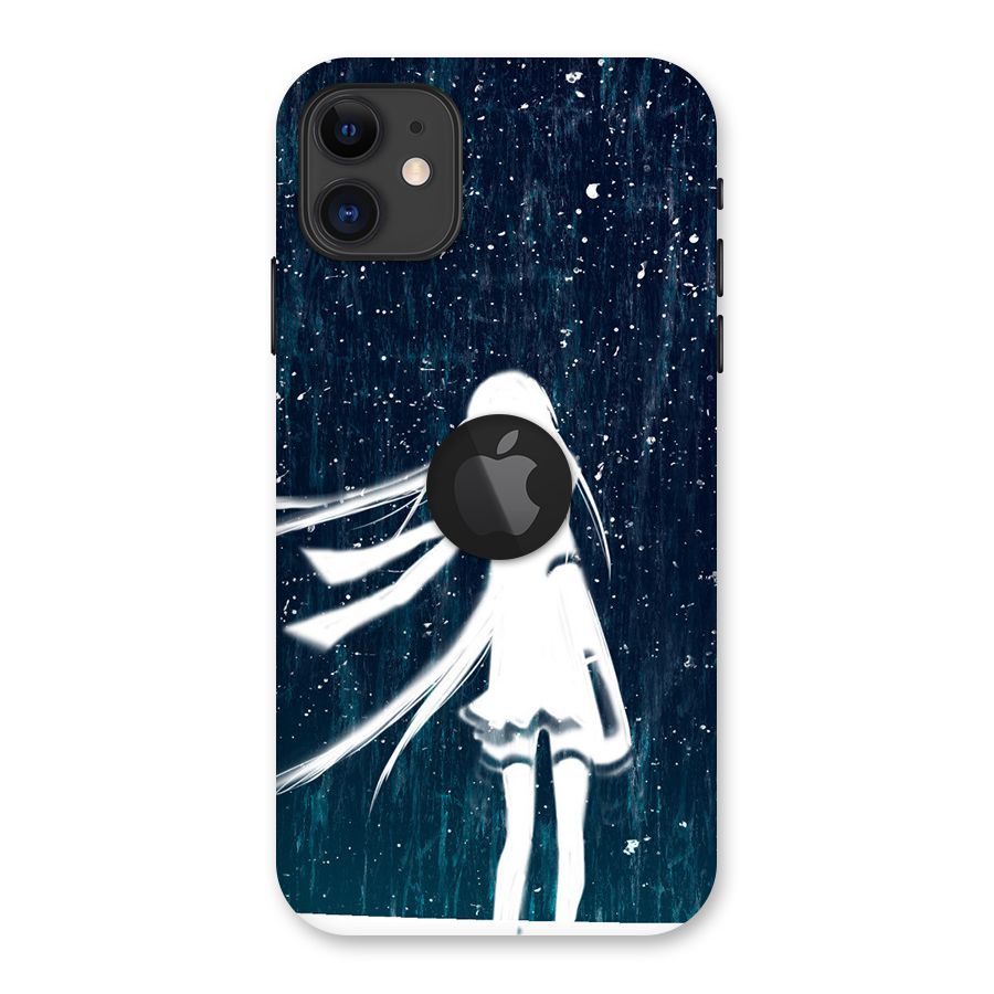 Rain White Girl Back Case for iPhone 11 Logo Cut