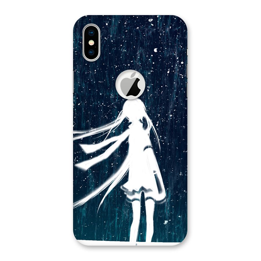 Rain White Girl Back Case for iPhone X Logo Cut