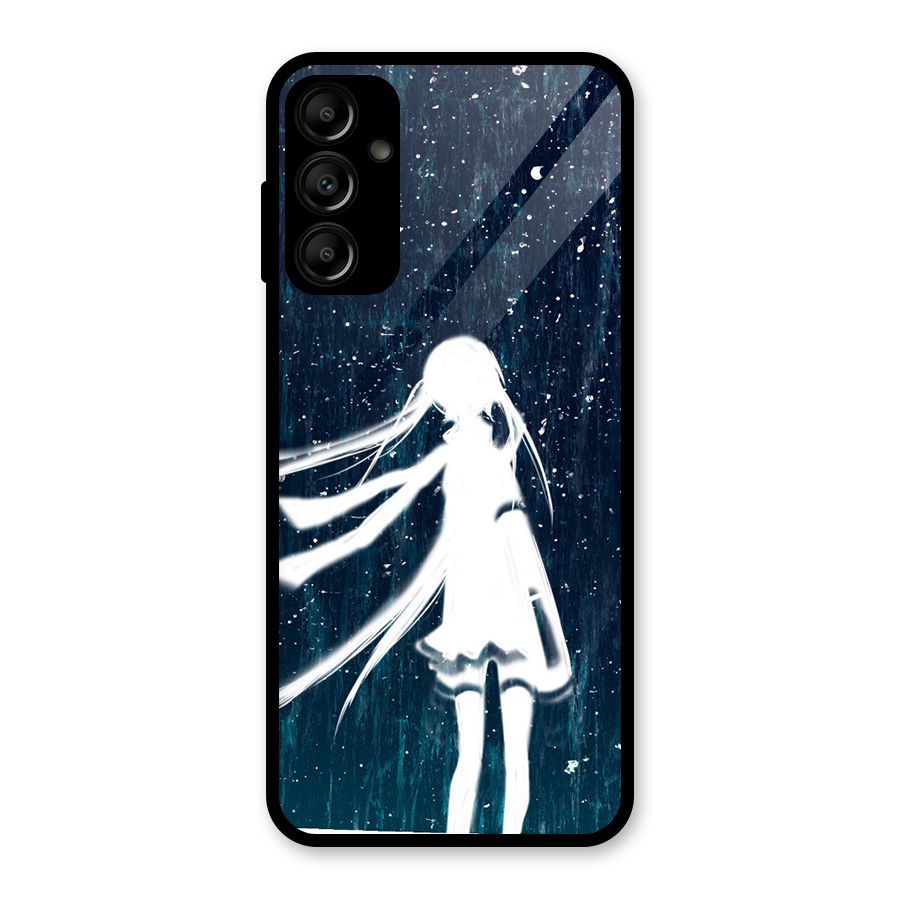 Rain White Girl Glass Back Case for Galaxy A14 5G