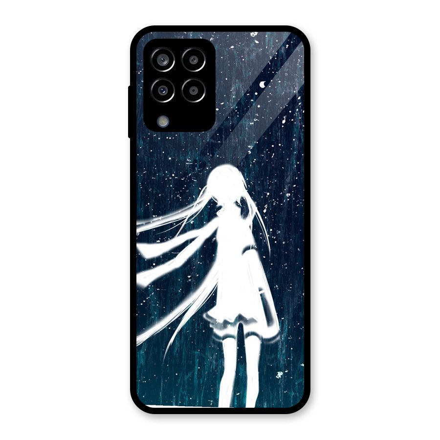 Rain White Girl Glass Back Case for Galaxy M33