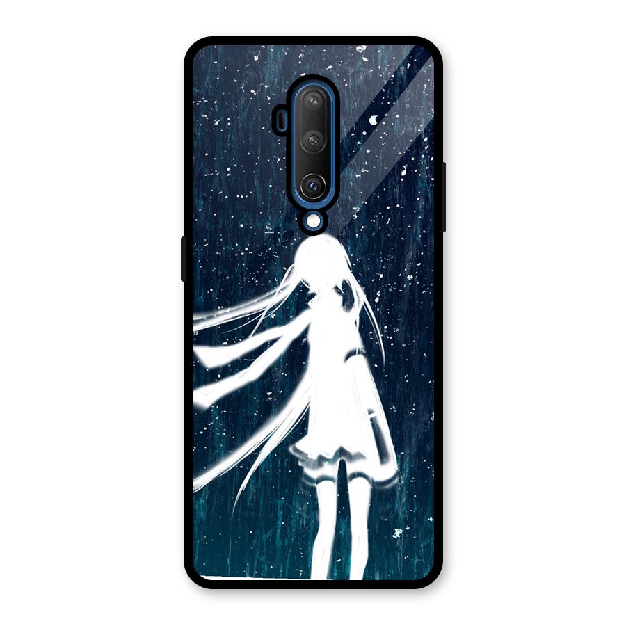 Rain White Girl Glass Back Case for OnePlus 7T Pro