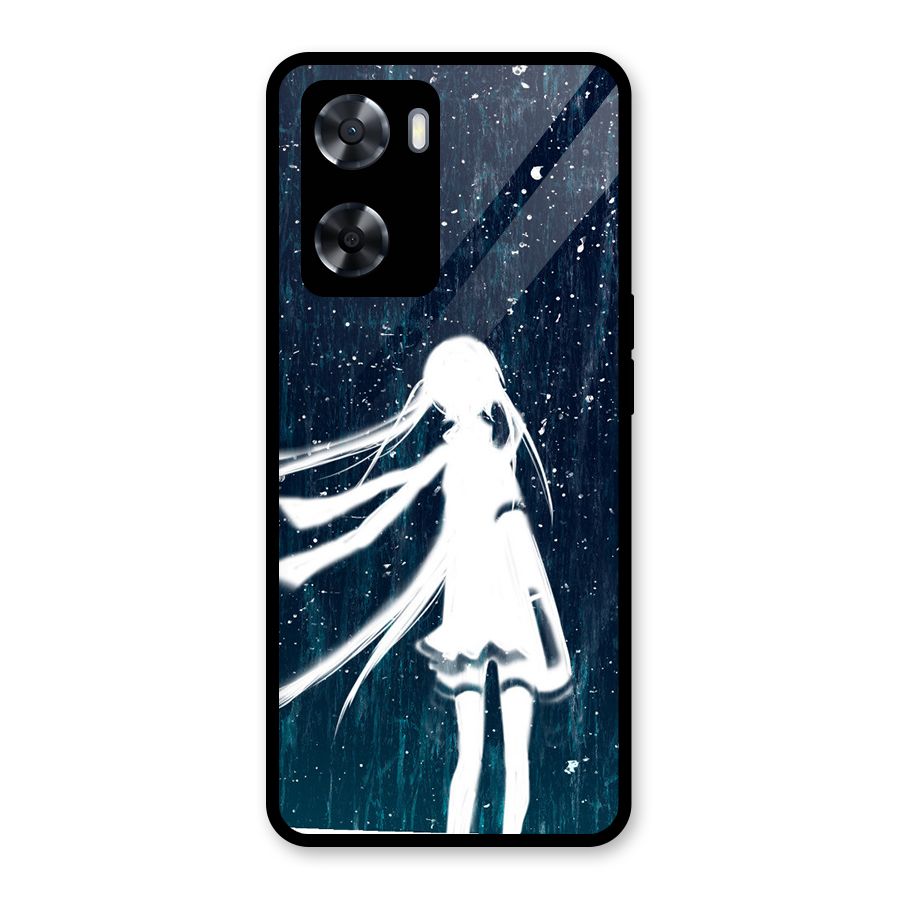 Rain White Girl Glass Back Case for Oppo A57 2022